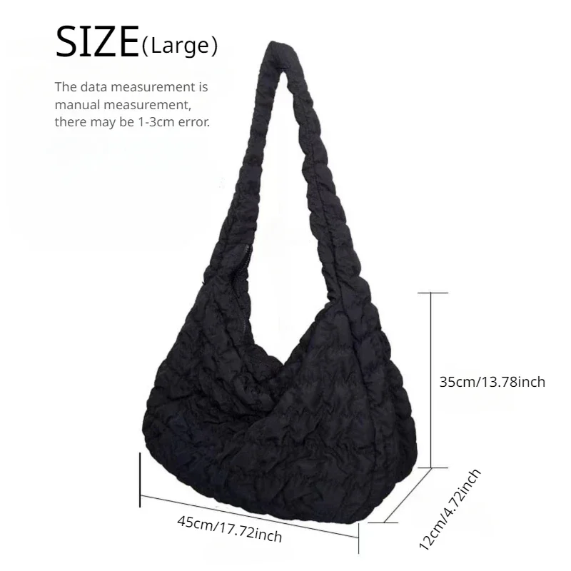 Down Bag Women's Shoulder Bags Large Capacity Handbag Fashion Cloud Bags Original Design Crossbody Simple Casual Dumpling Bag