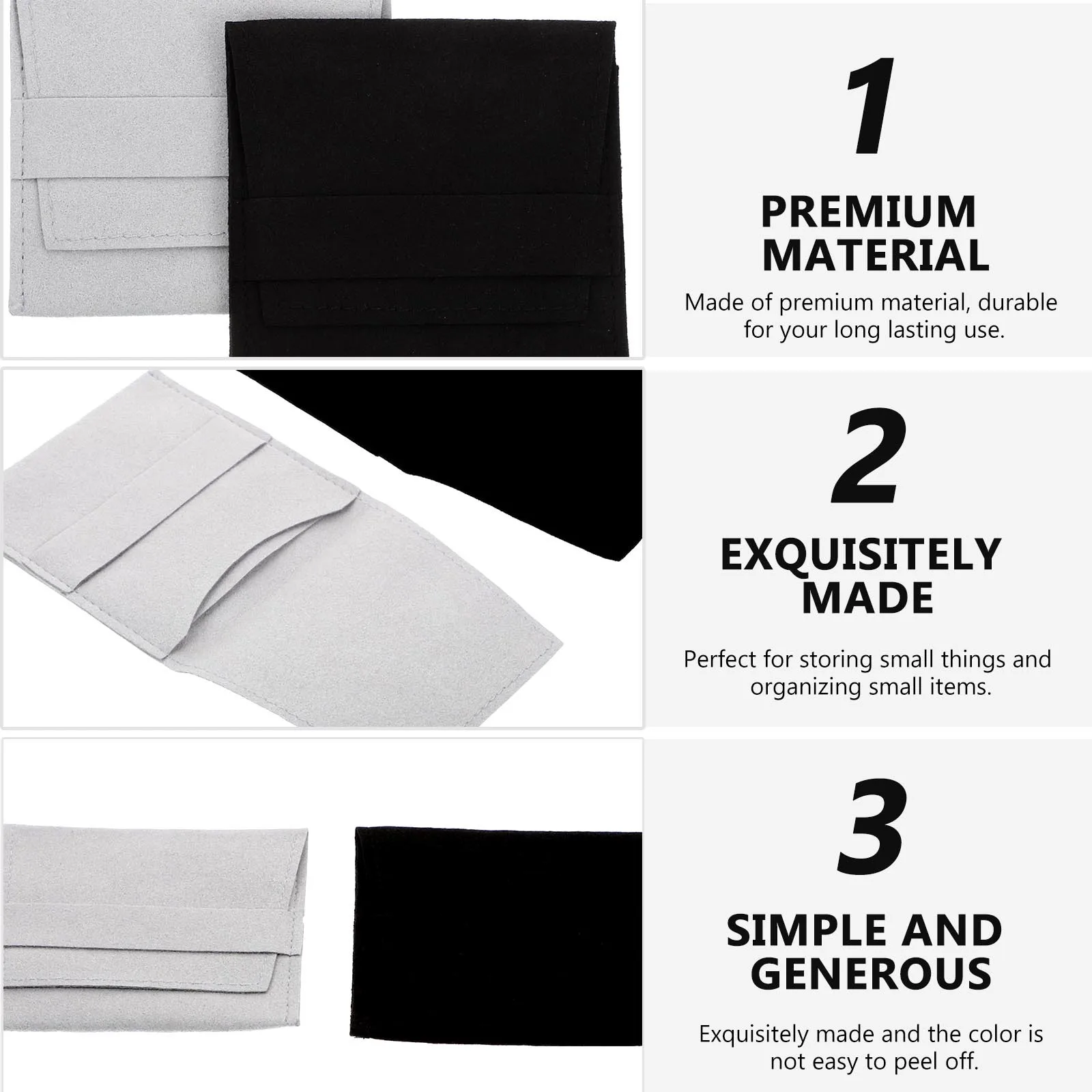 

2Pcs Pouch for Jewelry Storage Compact Cloth Bag Great for Organizing Accessories Travel Home Use Wrapping Gift Pouch