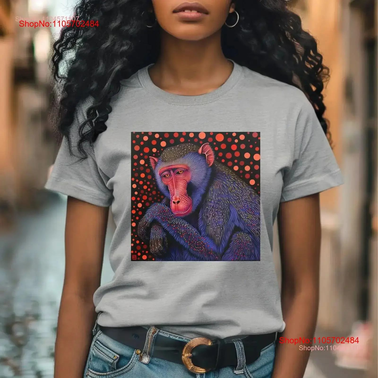 Chimpanzee Artistic Stare T Shirt Lover Animal Art Painting Design Casual Wear Wild Idea vintage Washed designer clothes Unisex
