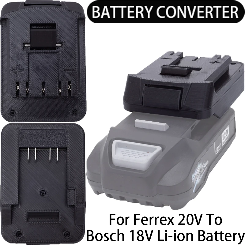 Battery Adapter for Bosch 18V Li-Ion Tools Converter to Ferrex 20V Li-Ion Battery Adapter Power Tool Accessories