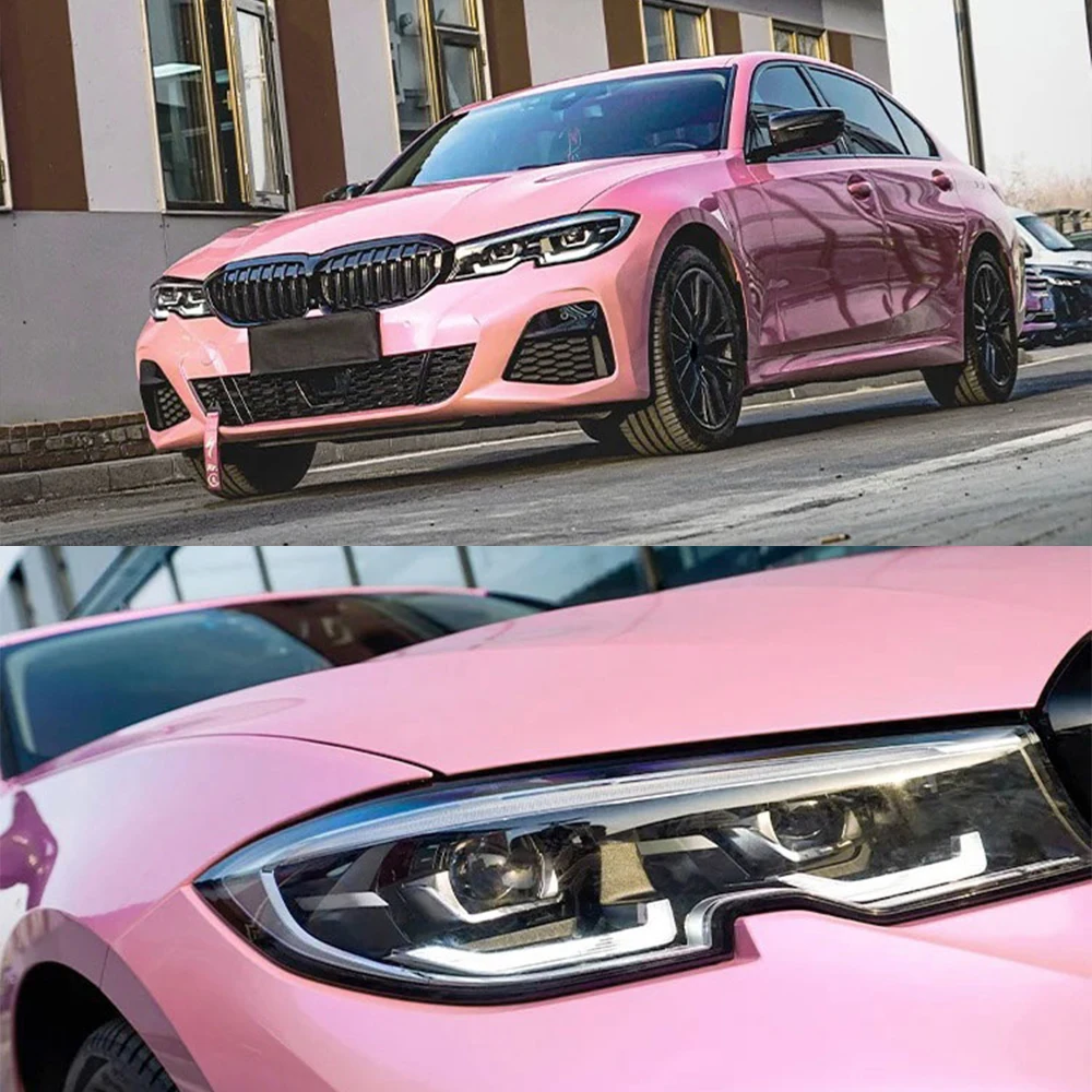 Dreamy Rouge Pink Car Sticker Wrap Film Color Change Vinyl Film PET Bubble Free Wrapping Decals Car Sticker Interior Exterior view 2