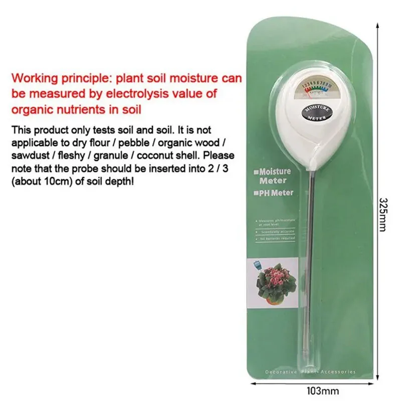 2024 Soil Humidometer Home Gardening Measuring Tool Soil Moisture Meter Hygrometer Probe Watering Test Tool