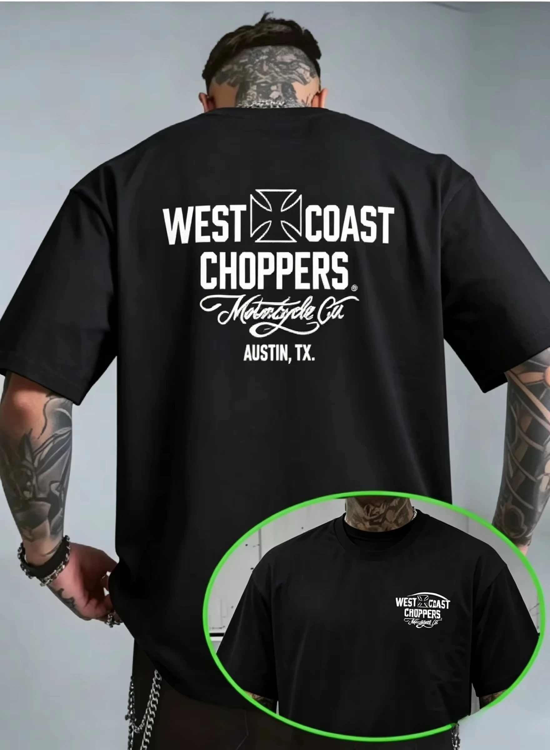 2026 New WEST COAST CHOPPERS Family Matching Oversized Unisex T Shirt Streetwear Vintage Motorcycle Graphic Tee Short SleeveTops