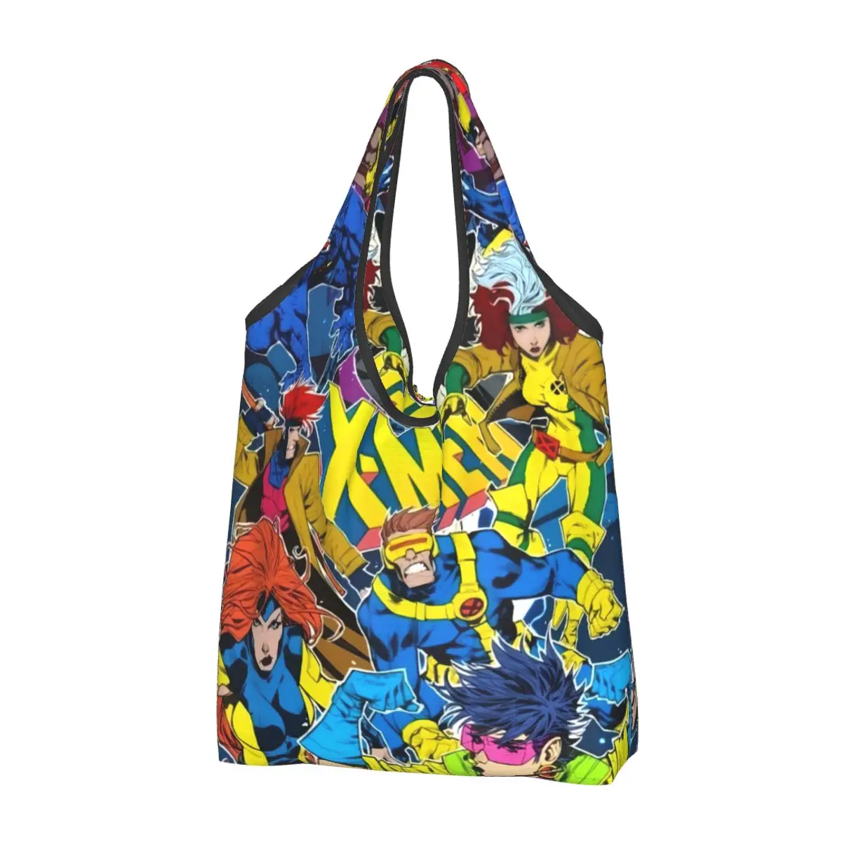 Custom Funny Disney X-Men Marvel Film Shopping Tote Bag Portable Grocery Shopper Shoulder Bag