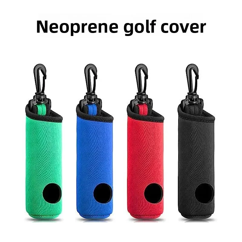 Golf Tee Holder Golf Ball Carry Bag Neoprene Golf Ball Pouch Golf Ball Holder Keychain Belt Clip Portable Golf Gifts Accessories