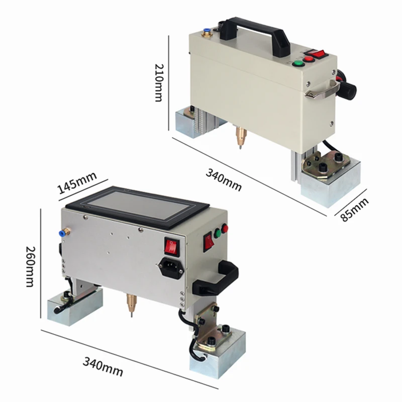 Portable Engraving Hand-held Pneumatic Electric Pneumatic Marking Machine 200*20 100x30 140x20mm Touch Screen For Nameplate