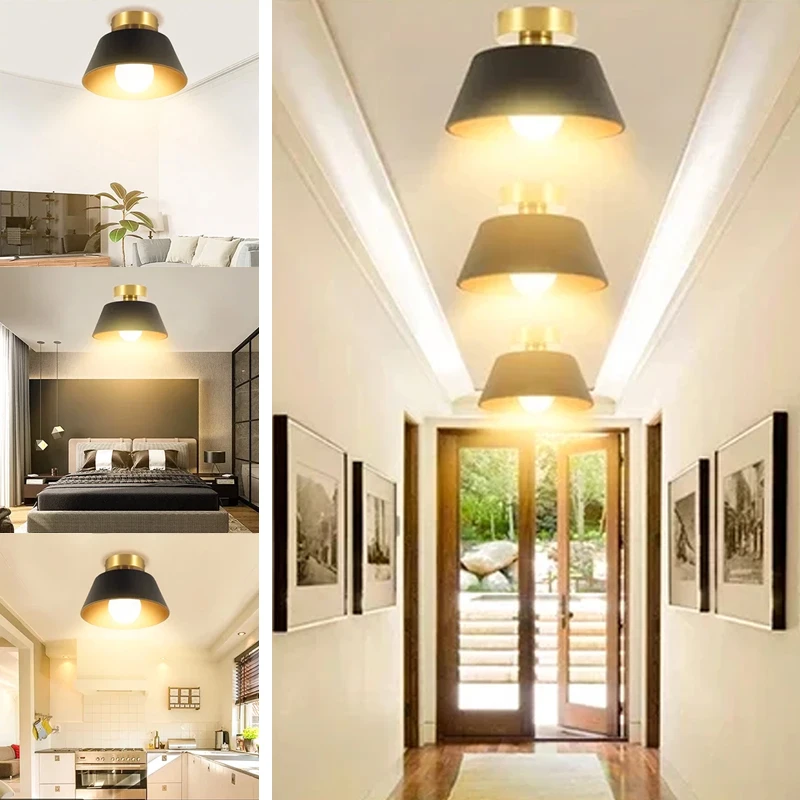 

Retro E27 Ceiling Lamp for Living Room Bedroom Corridor Entrance Indoor Lighting Fixtures Vintage Style Home Decor Light