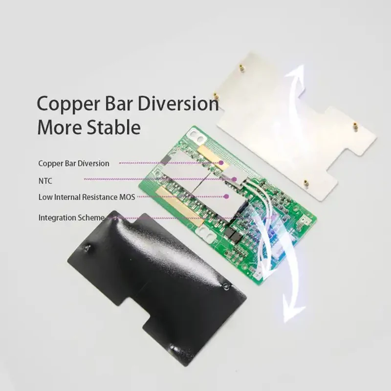 30A 40A 50A 60A 70A 7S 24V Li-ion Lithium BMS Battery Protection Board NMC 3.7V Cell Balanced Common Port Drop Line Protection