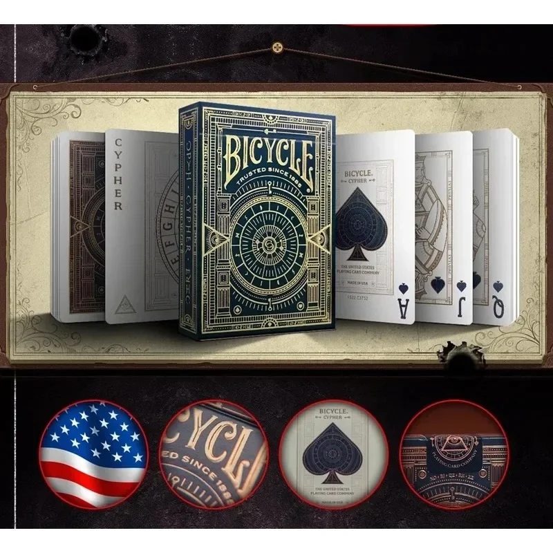 Bicycle Cypher Playing Cards Deck Card Games Magic Tricks Poker Magic Card Games Magic Tricks Props for Magician Gimmicks