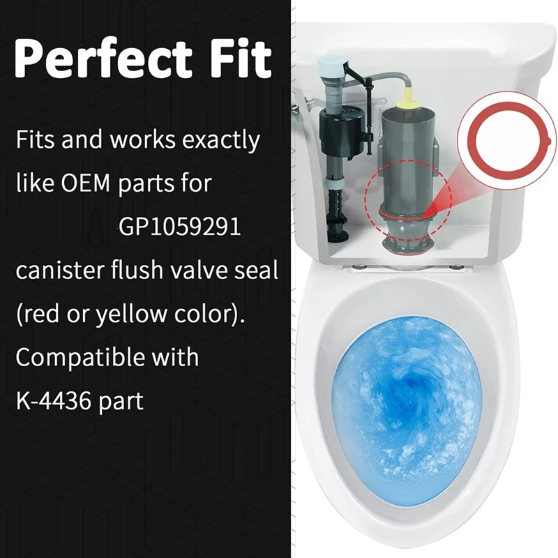 Уплотнитель клапана для Kohler, уплотнительный клапан для канистры, уплотнительная прокладка для резервуара унитаза, запасные части, совместимые со стандартами, 4 шт.