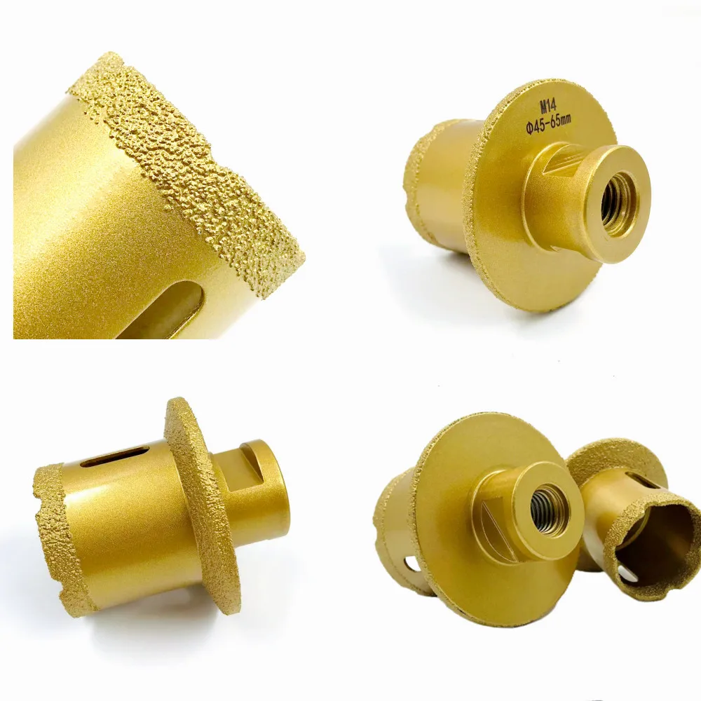 M14 Double-Layer Diamond Hole Opener Table Basin Tool Brazing Diamond Hole Saw Core Drill Bit for Granite Marble Porcelain Tile