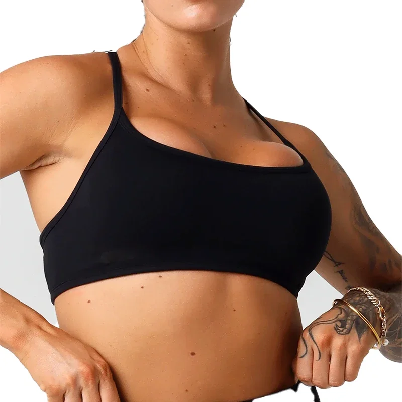 NVGTN Dynamischer rückenfreier Sport-BH, nahtlos, Spandex, für Damen, Fitness, elastisch, atmungsaktiv, Brustvergrößerung, Freizeit, Sportunterwäsche