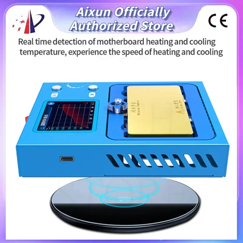 AiXun iHeater Thermostat Heating Plate Desoldering Station For iPhone X-14 ProMax  Chip CPU Fixture Motherboard Repair Station