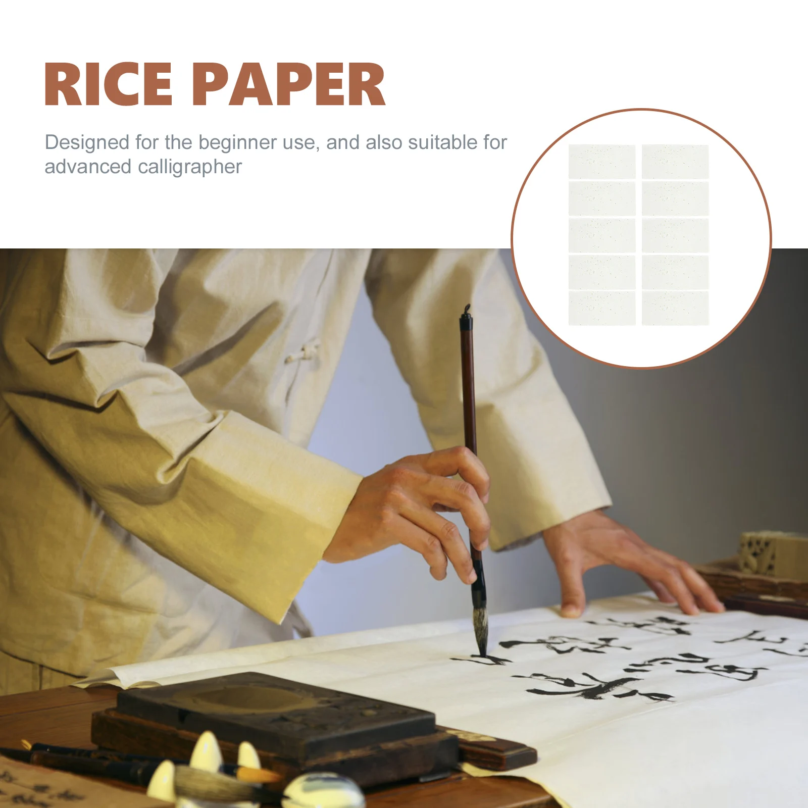 

10 Sheets Chinese Calligraphy Rice Paper Flower Pattern Traditional Writing Letter Paper for Brush Painting Drawing