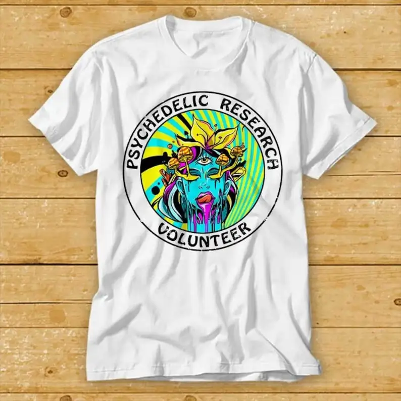 Psychedelic Research Terence Mckenna Magic Mushroom Volunteer T Shirt Cult Movie Retro Vintage Music Top Tee 2378