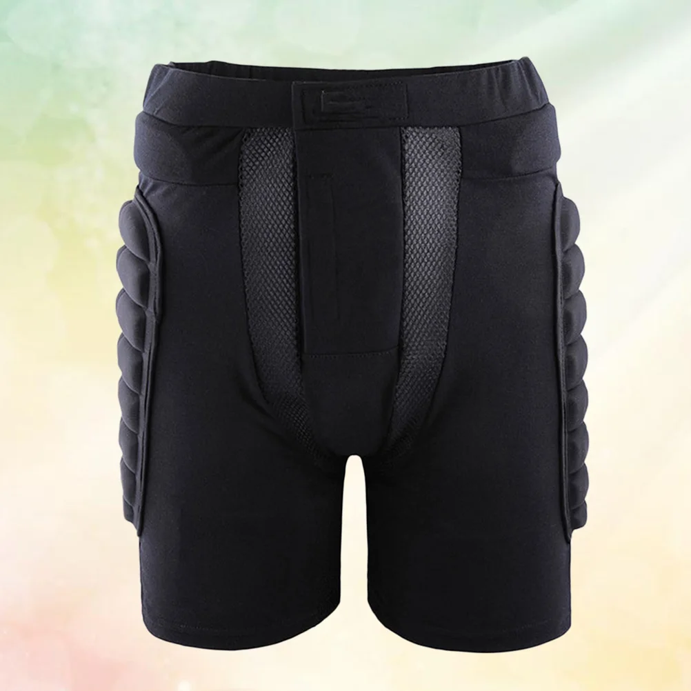 Black L Unisex Snowboard Pants Skiing Protective Bottoms Hockey Sport Pants Skating Safety Gear Full Coverage Padding Secure