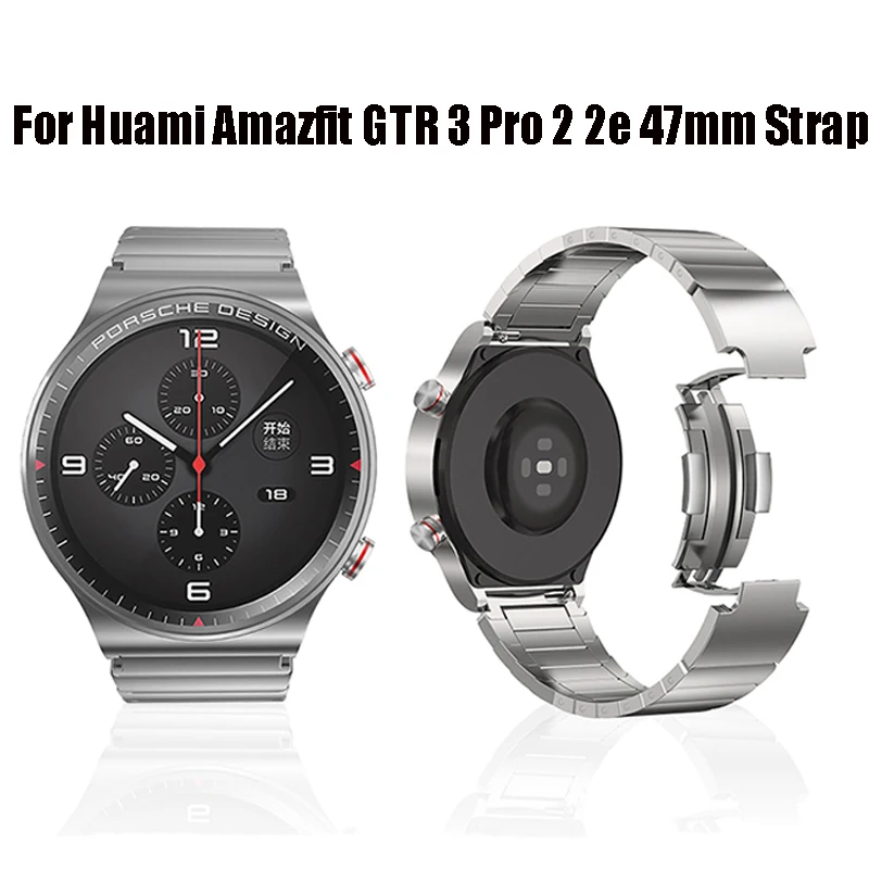 Porsche Original Metal Band For Huami Amazfit GTR 3 Pro 2 2e 47mm Strap Stratos 3 2 2S Bracelet Correa Wristbands 22mm Accessori