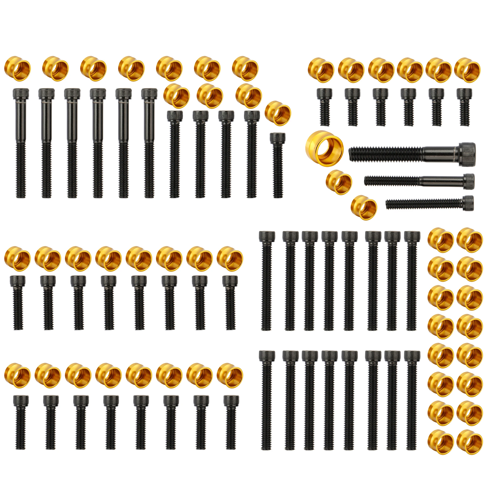 

Black Engine Bolt & Head Toppers Caps Bolt Covers Full Kit Hardware for Harley 2004-later Sportster