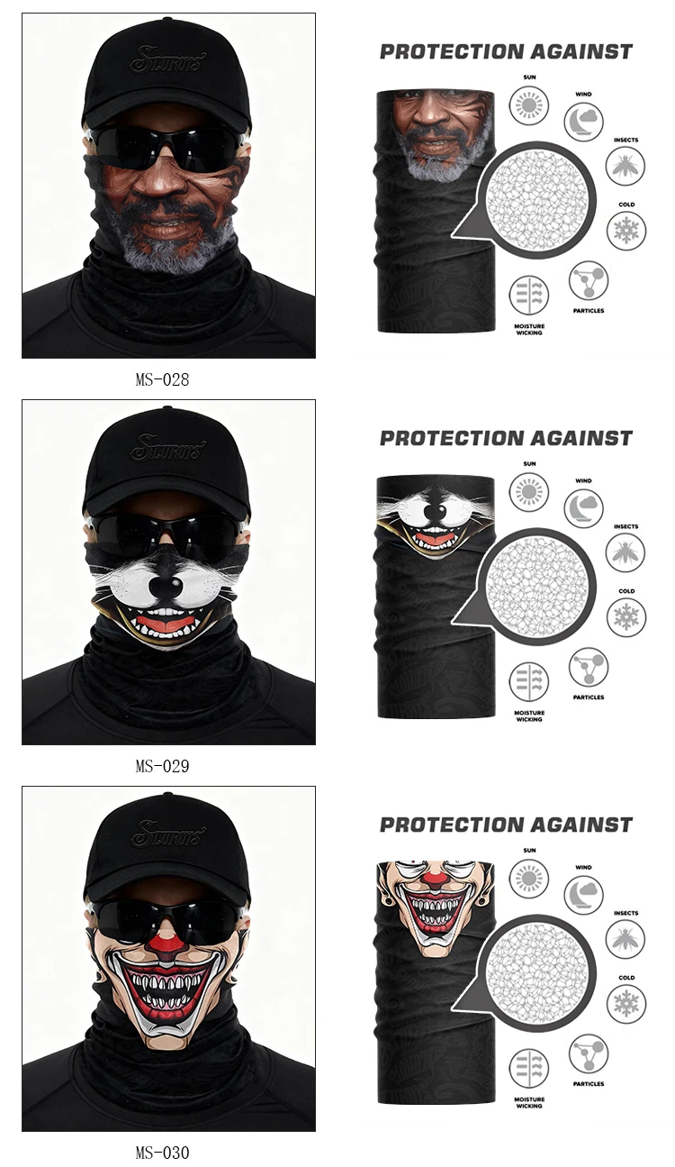 Sommerlicher multifunktionaler nahtloser Magic Headwear Schnelltrocknender Schlauchschal Gesichtsmaske für Outdoor-Wandern, Angeln, Radfahren, Sport – Detail 10