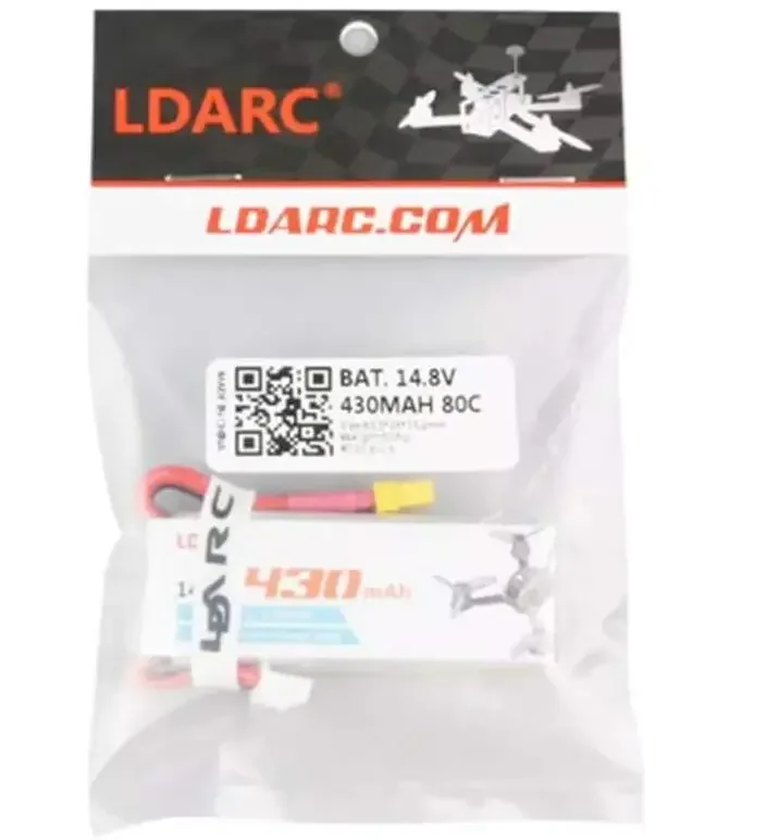 LDARC 4S 14.8V 430mAh 80C Lipo Battery XT30 Plug for Kingkong ET85 Beta85X RC Drone FPV Racing
