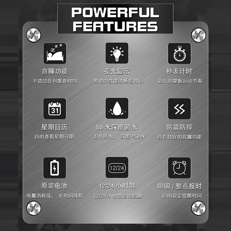 أعلى العلامة التجارية ووتش الرياضة مصباح ليد المنبه عرض الوقت المزدوج للماء أسبوع تاريخ السيارات ساعات المعصم الكوارتز صبي صديق الهدايا