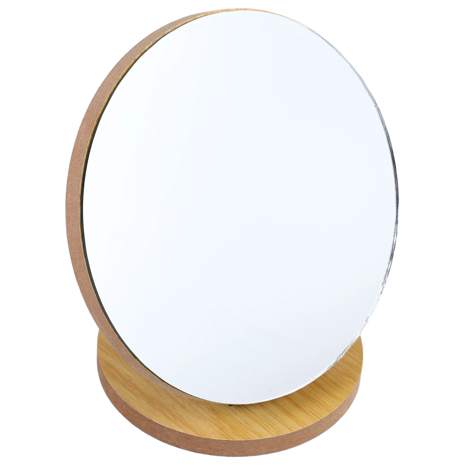 1 قطعة مرآة ماكياج قابلة للتدوير قابلة للطي البيج الكرتون مرآة سطح المكتب الزخرفية لغرفة النوم الحمام الاستخدام المنزلي