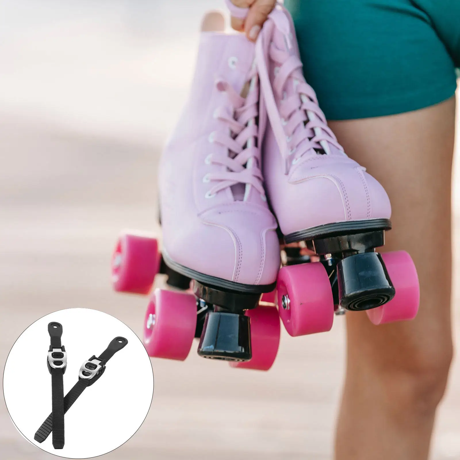 

2Sets Roller Skate Buckle Strap Strong Plastic Buckle Strap for Roller Skates Replace Broken Straps Skate Fixing Accessories