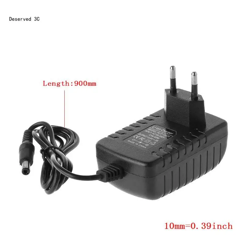 Battery 12.6V for DC 2A Intelligent Lithium Li-on Power Adapter Transfor