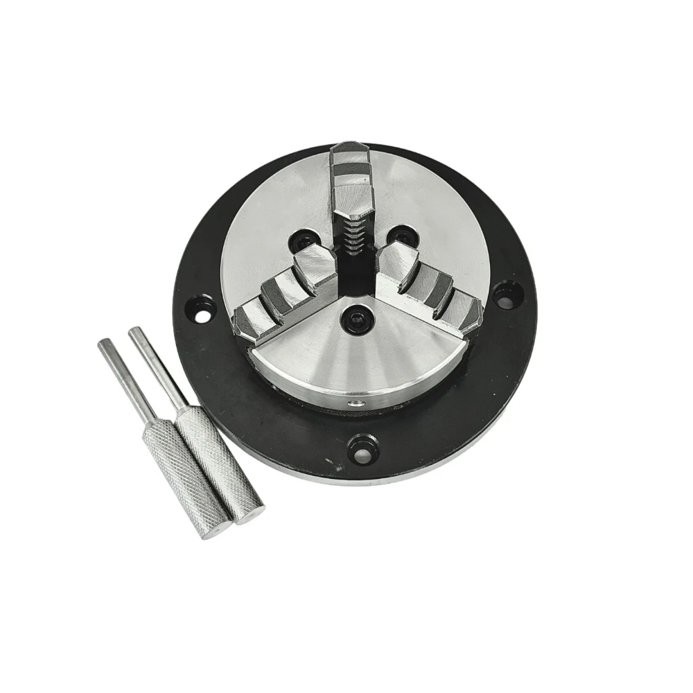 Ultra-Thin Vertical 3-Jaw Hand-Tightened Self-Centering Chuck Manual Workpiece Holder K01-80B