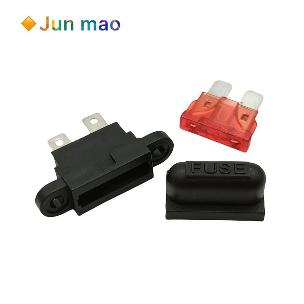 2/5PCS Waterproof Auto Standard Middle Fuse Holder + 1-50A Car Boat Truck ATC ATO Blade Fuse 3A 5A 10A 15A 20A 25A 35A 40A 50A