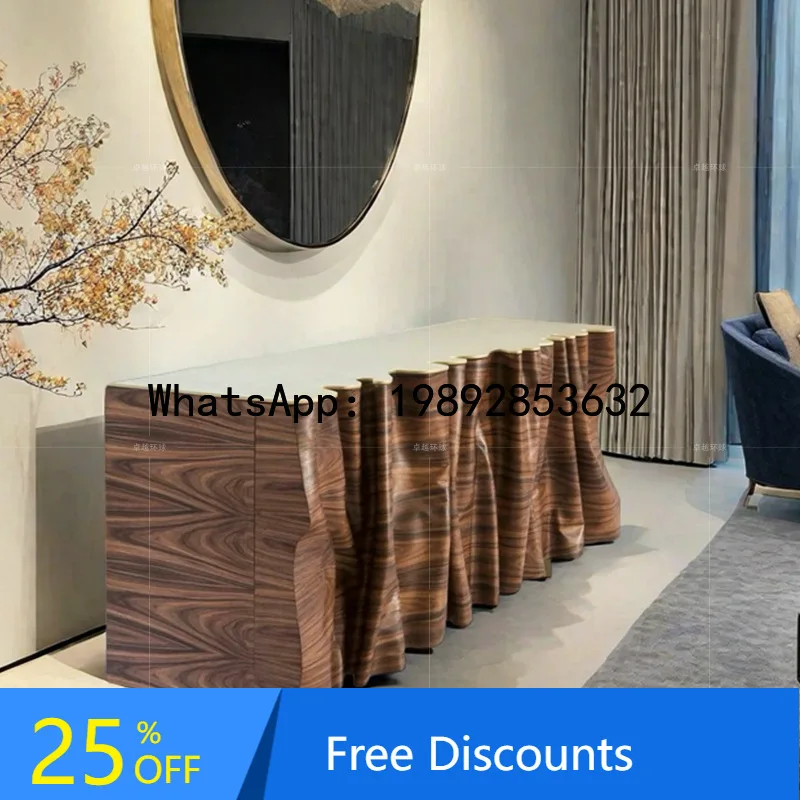 

XL Luxury Sideboard Cabinet for Living Room, Wall-Mounted Integrated High-End Solid Wood Storage Cabinet, Stainless Steel