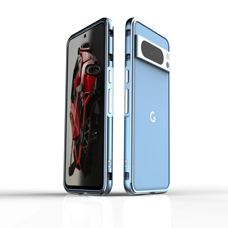 Ultra-Thin Aluminum Alloy Metal Frame Bumper Case for Google Pixel 8 Pro Pixel 8 Pixel 5 Pixel 4 Super Slim Cooling Phone Case