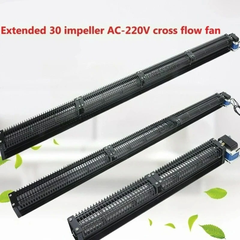 Crossflow impeller diameter 30mm, ultra-long tubular fan, all-copper wire, low-noise long strip fan, 220V small wind type