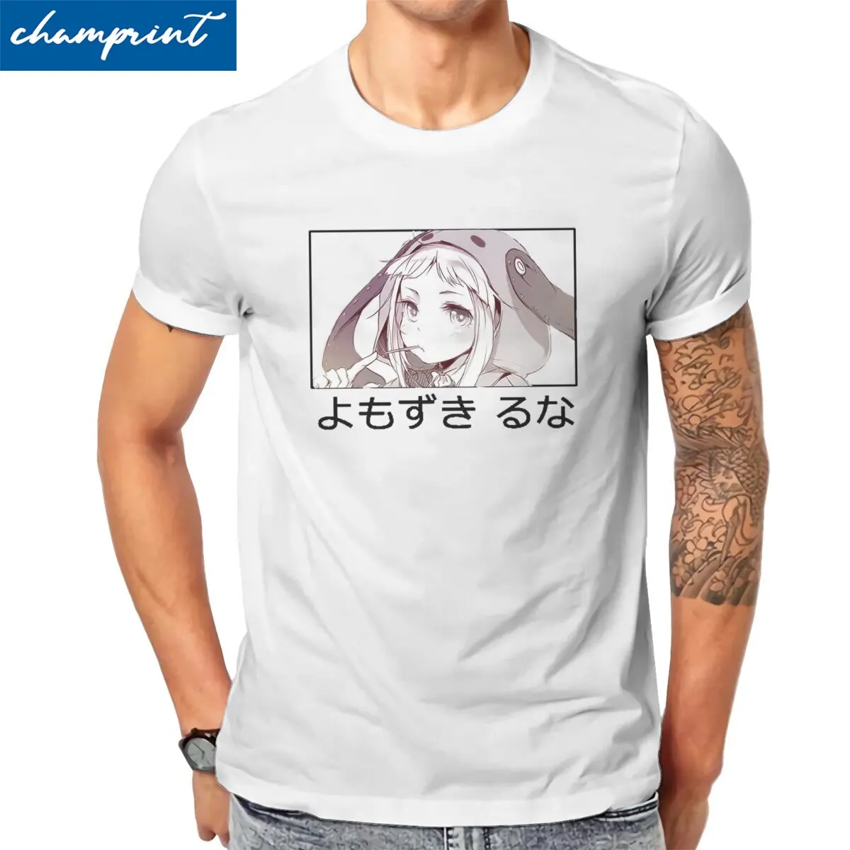 Men's T-Shirts Kakegurui Yomozuki Runa  Awesome Pure Cotton Tees Short Sleeve Kawaii Anime T Shirt O Neck Clothes Unique