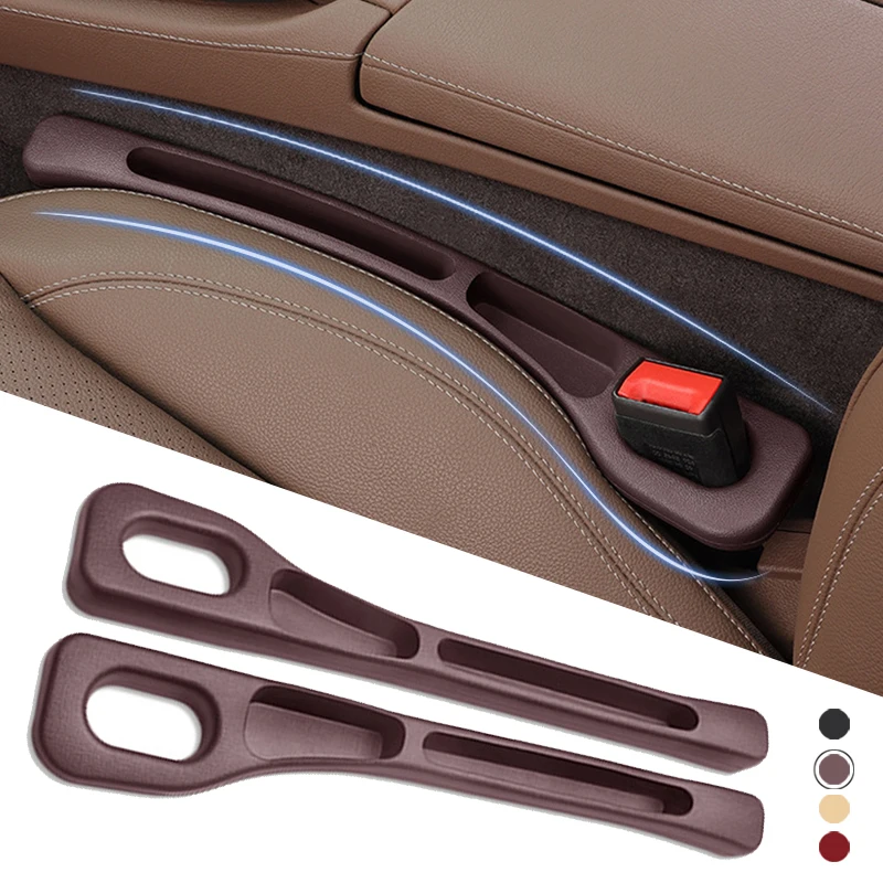 2Pcs Universal Auto Sitz Lücke Anti-leck Stopper Streifen PU Wasserdichte Sitz Lücke Lagerung Auto Sitz Lücke Organizer innen Dekoration