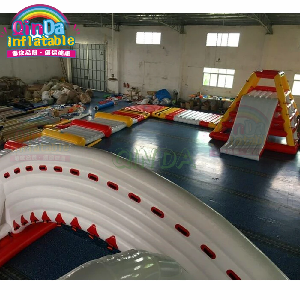 Aqua Park Juego Inflable Parque acuático Gran isla flotante inflable