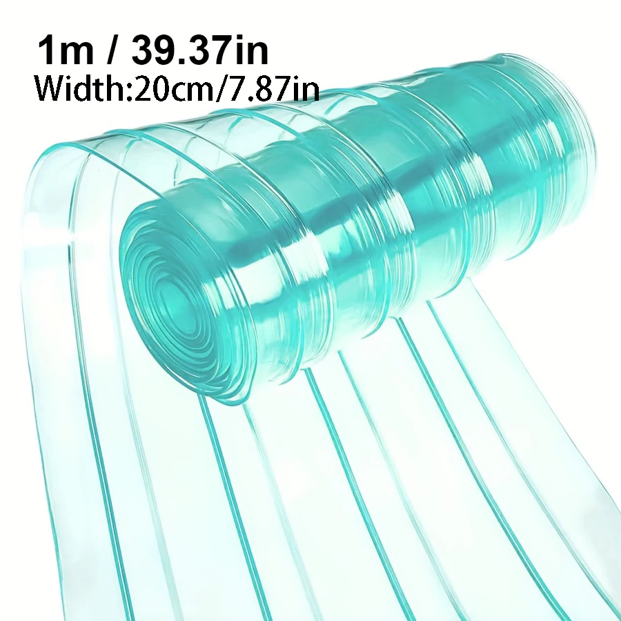 PVC Door Curtain Kit – Transparent Windproof Strip Curtain for Kitchen Partition, Supermarket Freezers, Warehouses & Home Use