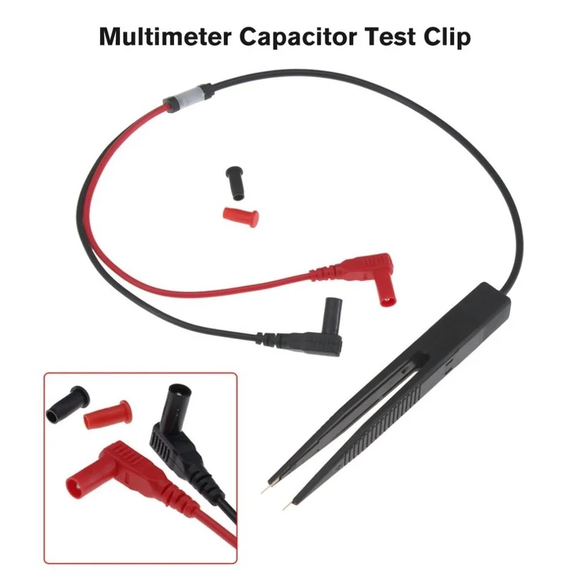 Smd multímetro sonda indutor clipe de teste medidor sonda pinças fio agulha leva pino testador para digital resistor capacitor cabo