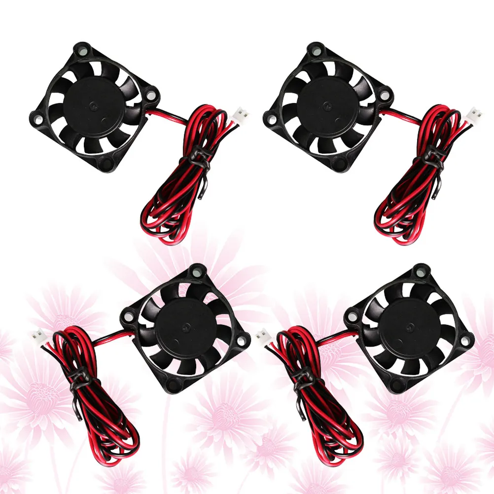 4Pcs 12V Dc High Cooling Fan Strong Airflow Quiet Operation Radiator Fan for 3D Printer Machinery Lab