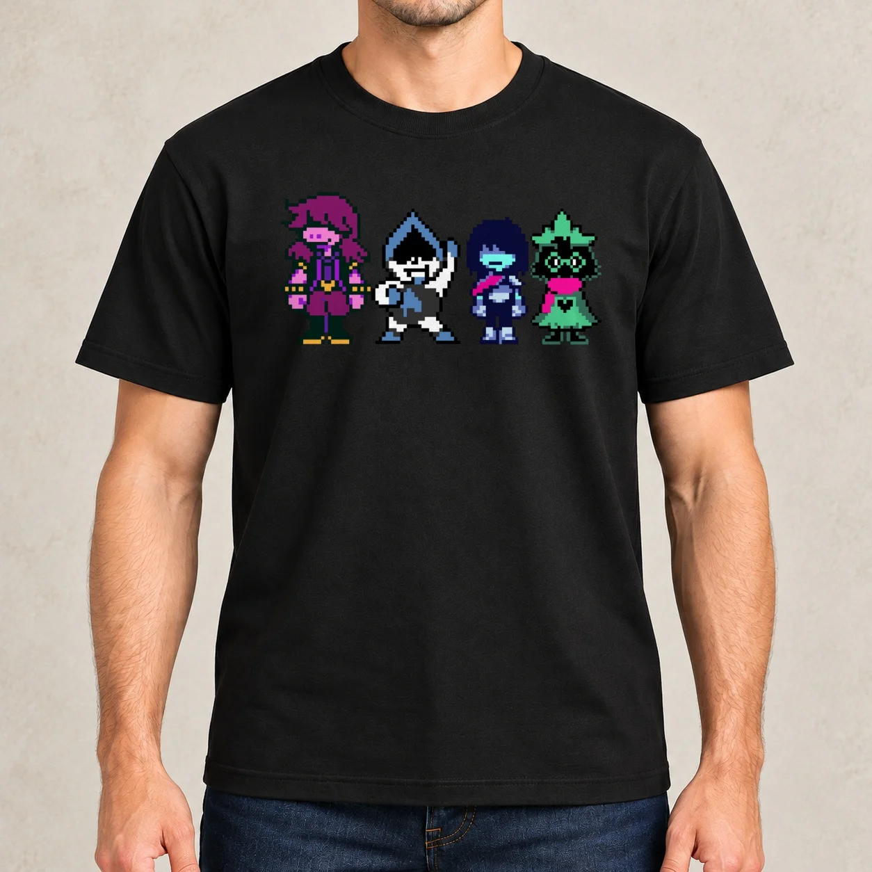 DELTARUNE - MAIN CHARACTERS ( SUZIE, LANCER, KRISS & RASIEL ) T-Shirt t shirts with prints man t shirt cotton T-Shirt