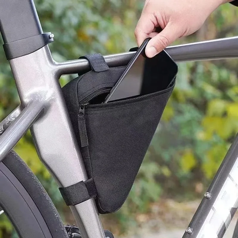 1pc Bicycle Triangle Bag Bicycle Front Frame Handlebar Waterproof Cycling Bags Waterproof Crossbeam Bag Outdoor Sport Bike Parts