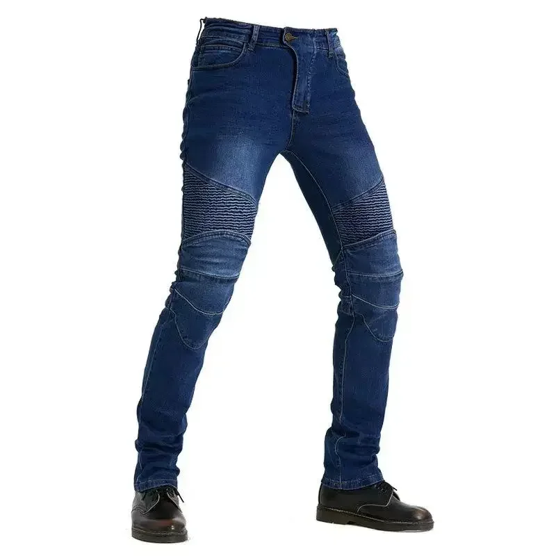 Spring summer autumn Classic Denim UGB06 PK718 PK719 4X Zip Motorcycle Pants Pantalones Motocicleta Hombre Featherbed Jeans Gear