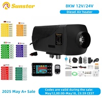 Diesel Air Heater 8KW 12V 24V Car Heater with Remote Control and LCD Thermostat Monitor for Cars Trucks RVs Boats Buses