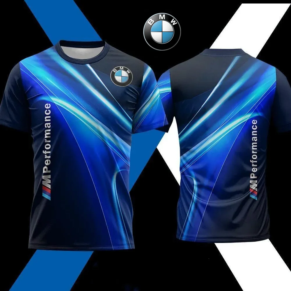 

Летний мотоциклетный гоночный комплект BMW 2025, новая мужская футболка с короткими рукавами, модная, быстросохнущая, повседневная, дышащая