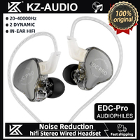 New KZ EDC Pro Headset Dynamic in-Ear monitor Earbuds hifi Stereo Music Wired Headphones Game Sports Noise Reduction Earphone