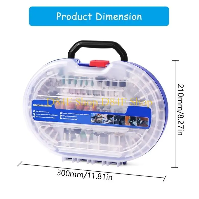 

D84F Multipurpose 276 Piece Rotary Tool Accessories Kits with Case for Easy Cutting Grinding Sanding Carving and Polishing