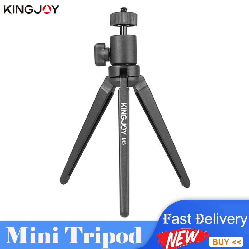 KINGJOY KT-30/M5 Aluminum Mini Tripod For Phone Camera Stand Flexible Tripod With Ball Head