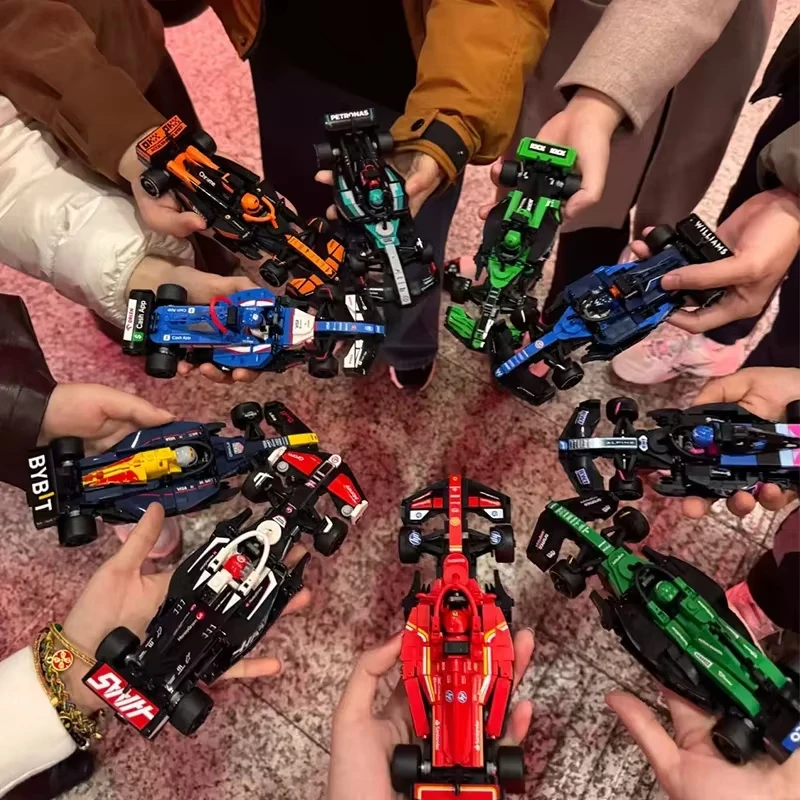 

2025 новый продукт, строительные блоки суперкара, 10 наборов игрушек, украшение для дома, рождественские подарки