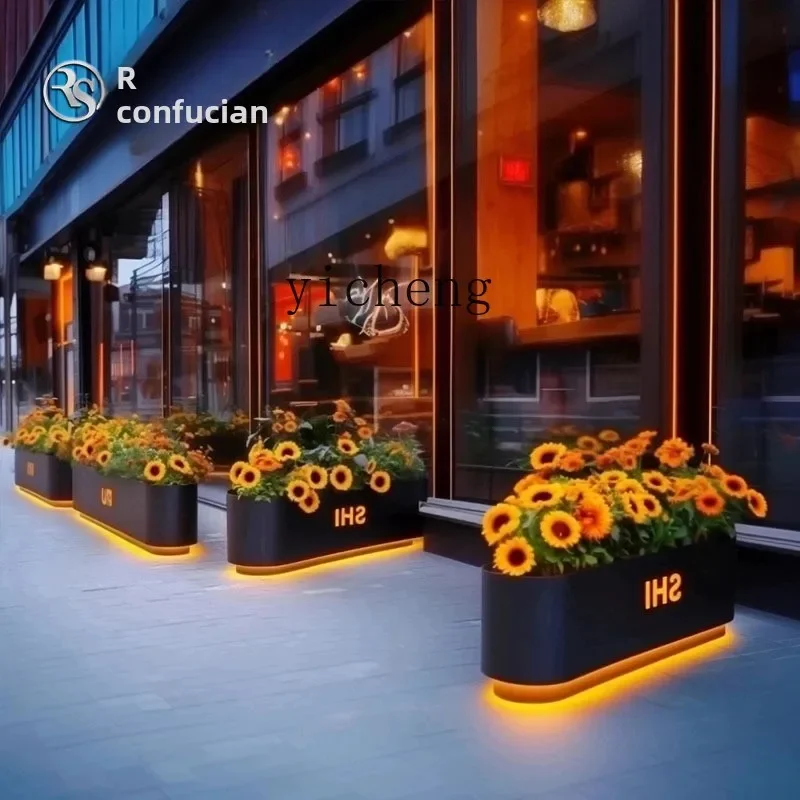 B2 Outdoor Flower Box Municipal Commercial Street Sales Department Rooftop Fence Partition Flower Slot Cafe
