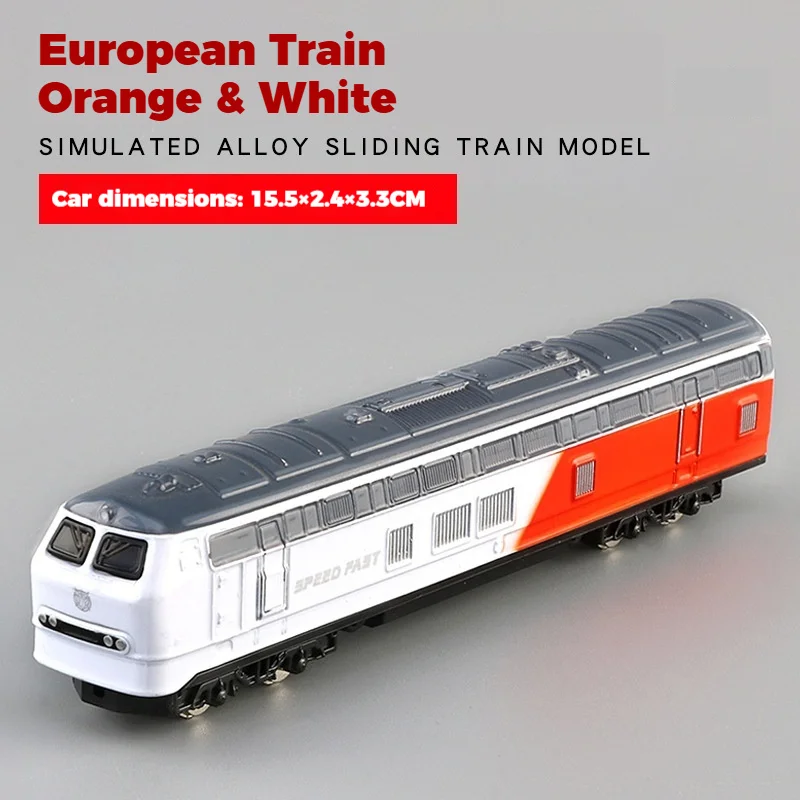 Modelo de locomotora de tren verde Vintage de aleación, tren de alta velocidad Harmony Express, motor de vapor de Metro realista, juguete coleccionable para niños